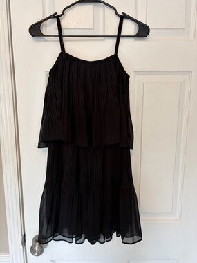 Collection B Black Pleated romper style dress with Elastic Waistband